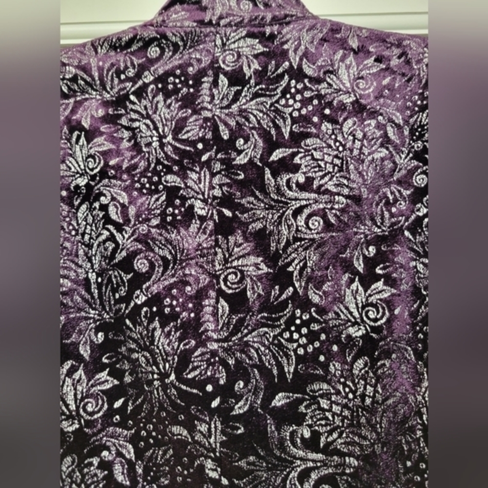 Bob Mackie‎ Studio purple velvet short jacket size 8 - Picture 7 of 7